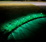 2 RGB Solar Pathway Lights Outdoor Glass LED Light Waterproof For Yard Lawn Walkway