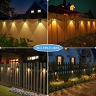 Warm White Light Petal Solar Fence Light Auto on and off Waterproof IP65 LED Wall Lamp