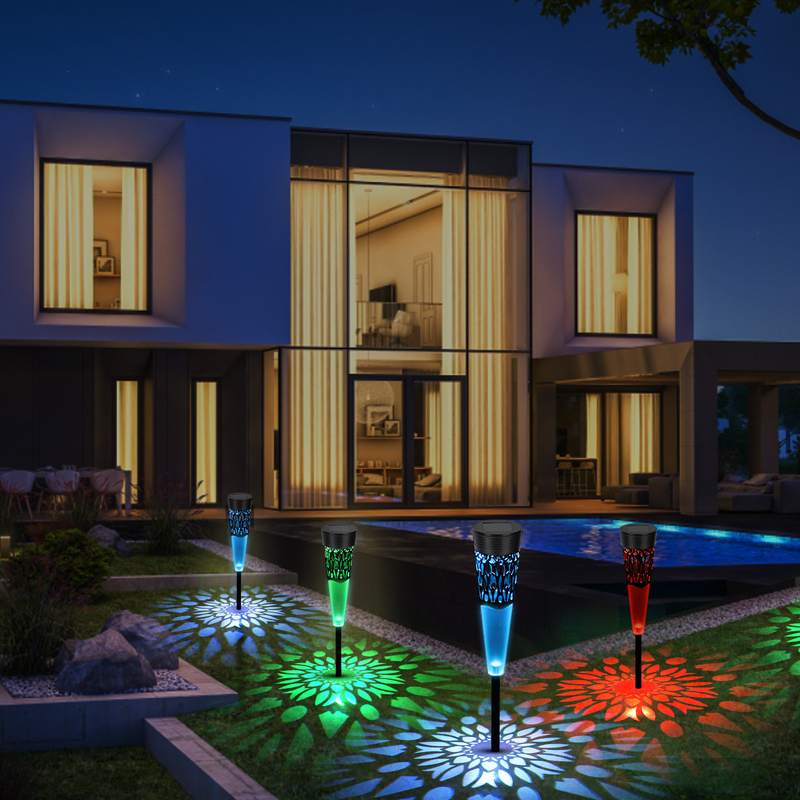 Modern Style IP65 Waterproof Pathway Garden Lights Solar Powered Decorative