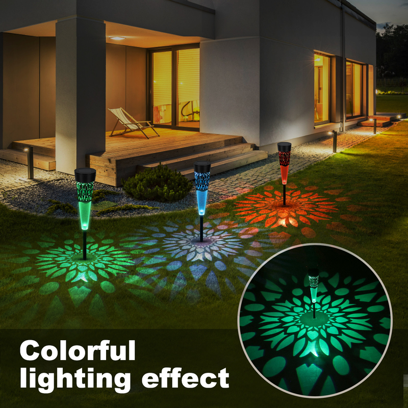 Colorful IP65 Waterproof Solar Powered  Decoration Garden Lights for Outside