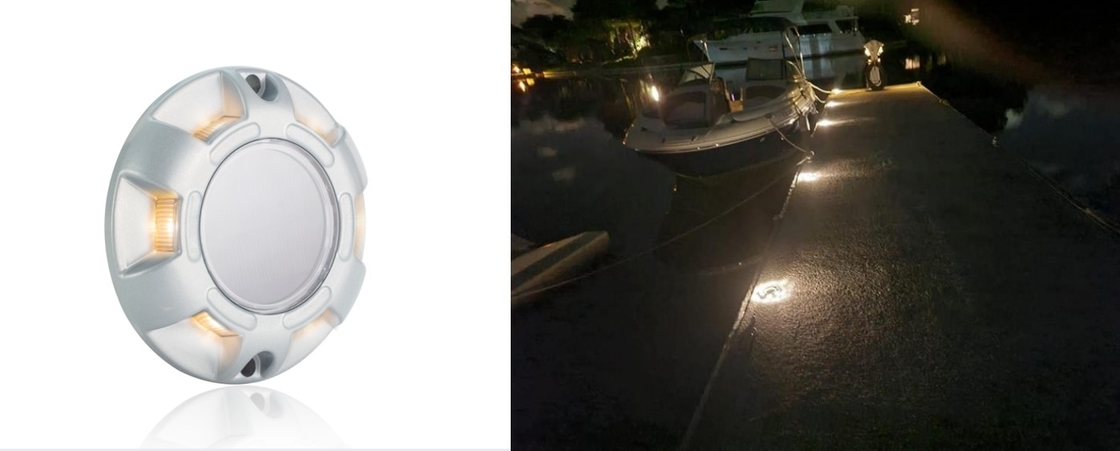 UFO Aluminum Solar Deck Light Assistant Lighting LED Dock Lights