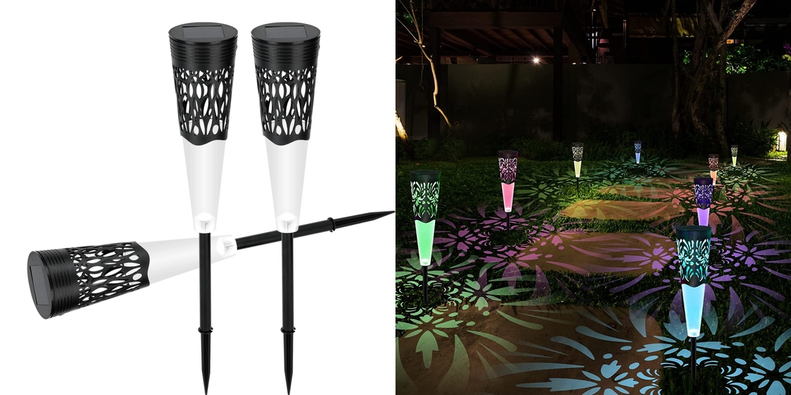 Pattern Design Solar Powered Landscape Lights Multi Color Decor Light