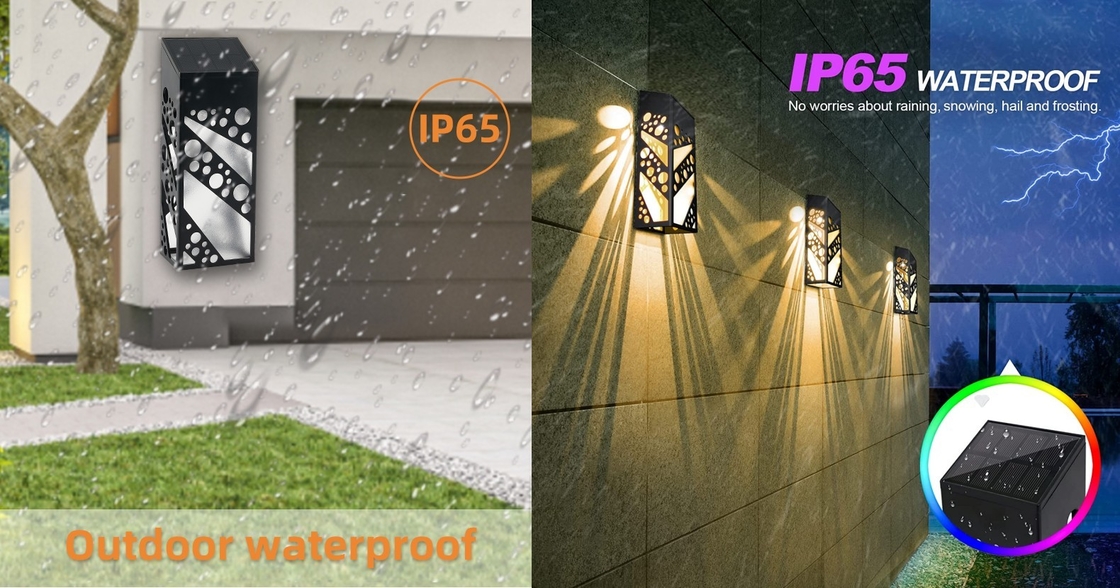 Decorative unique light effect solar garden lights for fence garden ambient light