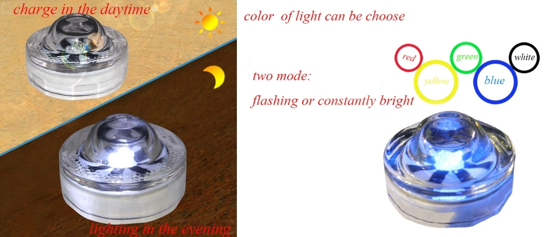 Solar Powered Cat Eye Solar LED Road Studs Tempered Glass For Roadway Pathway