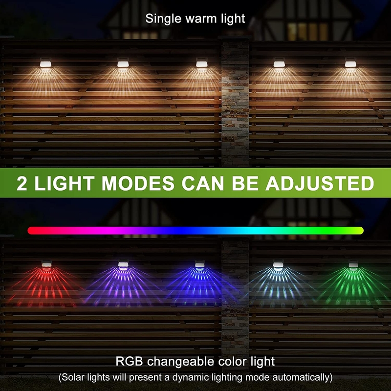 Solar Decorative LED Courtyard Lights LED Landscape Ambient Light for Wall/Stairs/Fence
