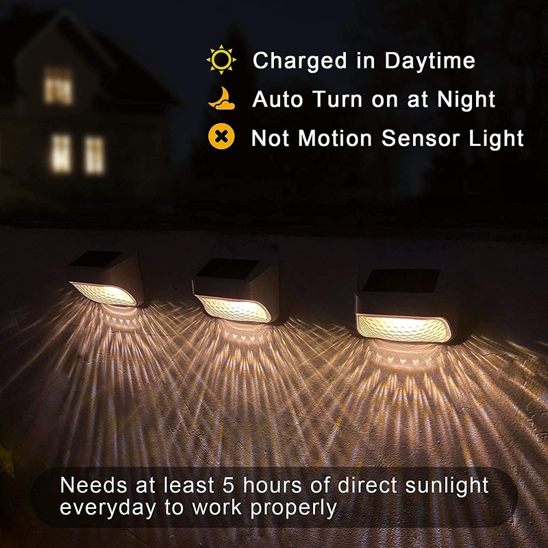 Solar Decorative LED Courtyard Lights LED Landscape Ambient Light for Wall/Stairs/Fence