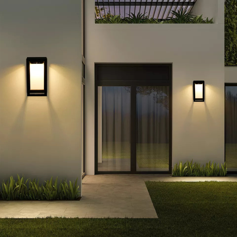 Stainless Steel Solar Garden Lights Bright LED Powered Fence Lamp LED Lawn