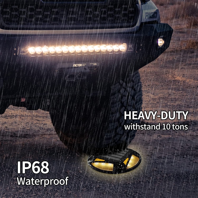 Aluminum Solar Powered LED Dock Lights Wireless Road Marker For Step Sidewalk