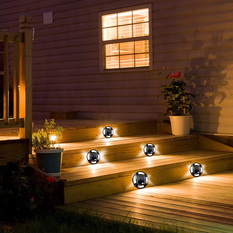 Aluminum Solar Powered LED Dock Lights Wireless Road Marker For Step Sidewalk