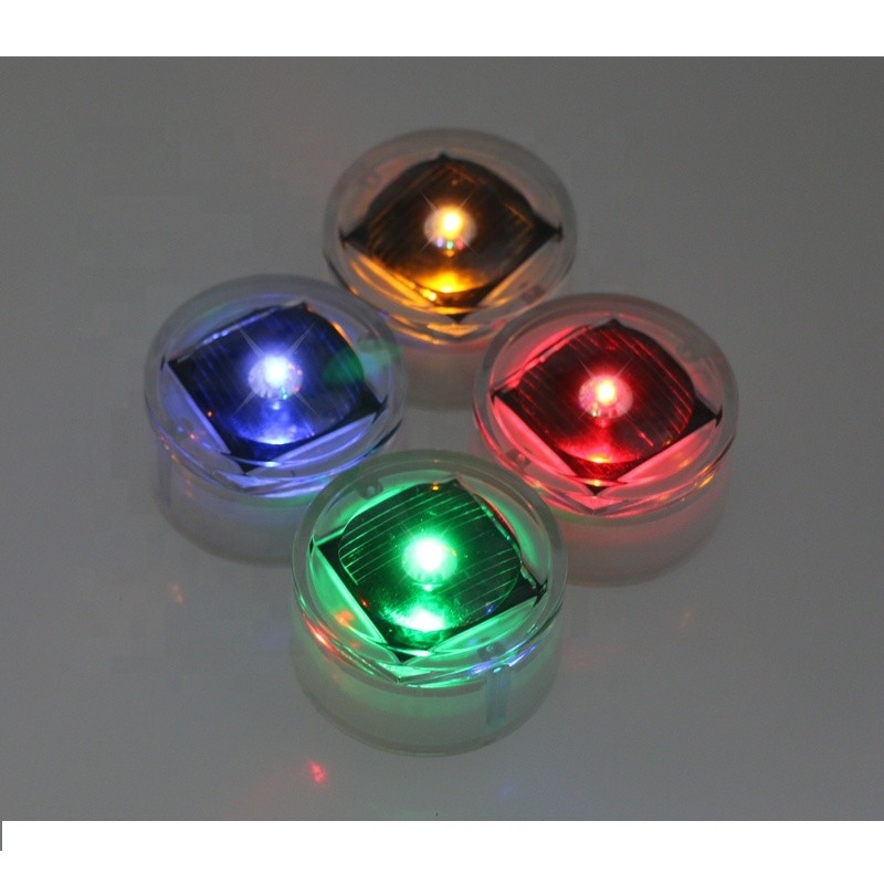 Temper Glass Solar Powered LED Cat Eye Light 40MA Pavement Marker Flashing