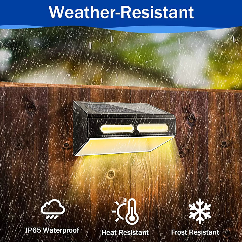 Waterproof Decorative Solar Fence Light 150mA Constant Bright Wall LED Garden 5V