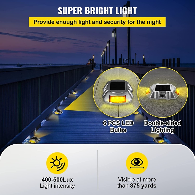 Higher Brightness Durable Solar Deck Light LED Step Stair Auto Sensor 107 * 95 * 23mm