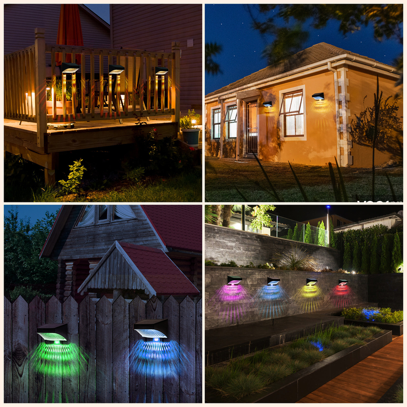 IP65 Solar Fence Flood Lights For Outdoor RGB Decorative For Landscape