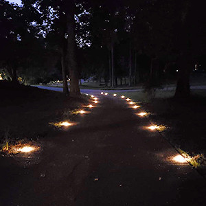 Outdoor Aluminium Solar Road Studs Deck Lights 110 * 22.5mm 140MAH For Garden PathWay