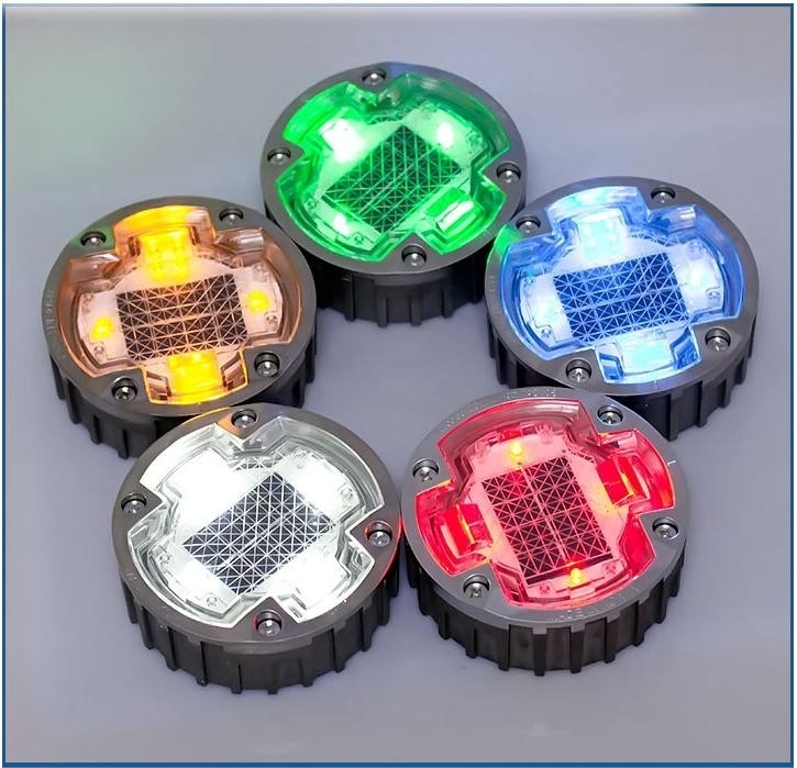 Aluminum Solar LED Road Stud Reflectors Enhanced Visibility Solar Raised Pavement Markers