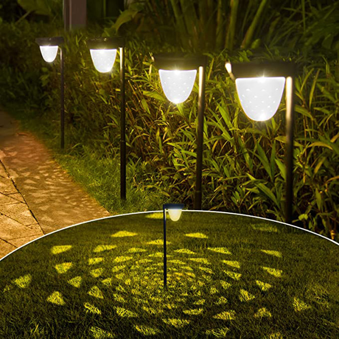 ABS Decorative Solar Landscape Lighting Waterproof LED Colorful Effect