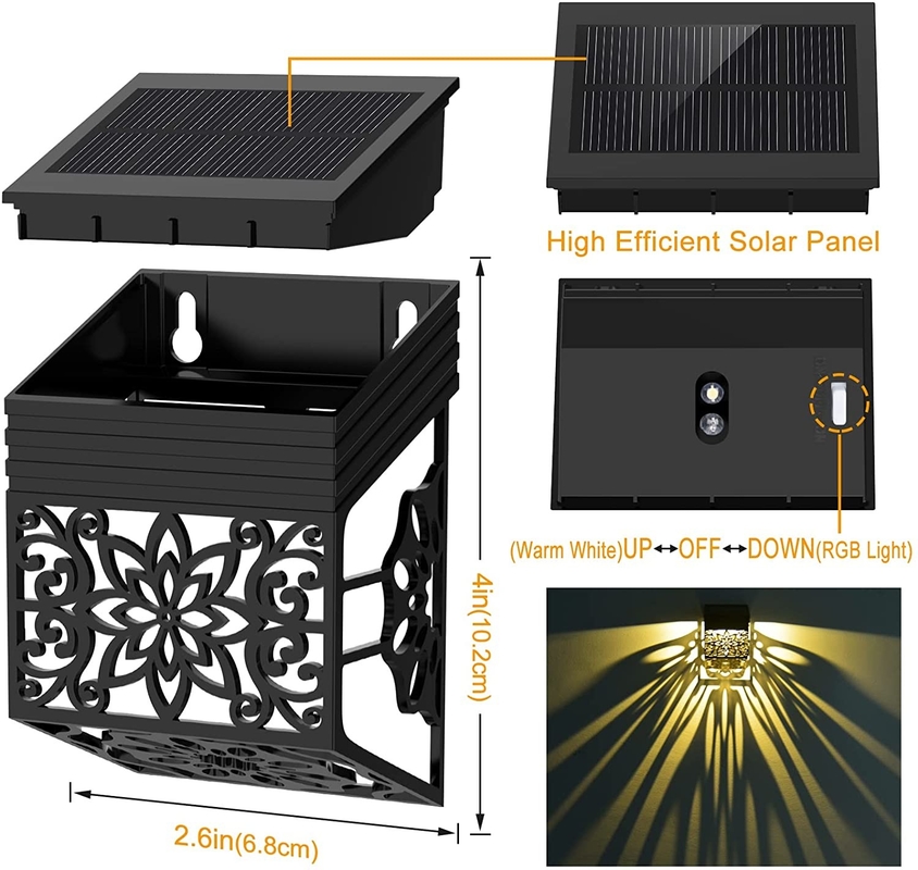 ABS LED Solar Fence Light Outdoor Light IP65 For Garden Park Patio