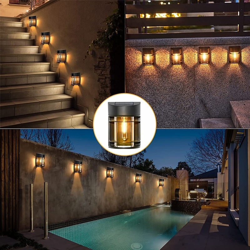 Solar Wall Lamp IP65 Waterproof Outdoor Solar Powered Led Garden Lights with 3.7V/1200MAH Battery
