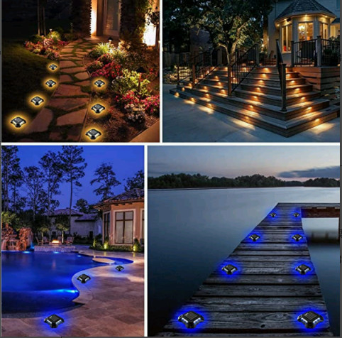 High Bright IP68 Waterproof Driveway Solar Dock Light For Outdoor Garden Patio Deck