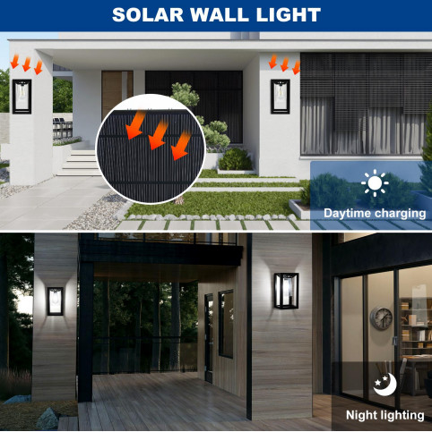 IP65 Waterproof Home Garden Lamp Security Night Lights Solar Wall Light Outdoor Solar Light