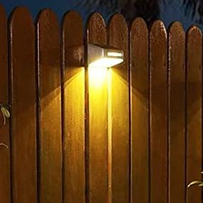 7 Colors Outdoor Solar Garden Light Aluminum Atmosphere Lamp Waterproof Fence Light Wall Mounted
