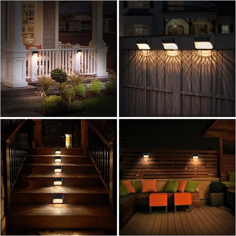 Outdoor IP67 Waterproof Yard Terrace Decoration Light Wall Lamp Solar Garden Light