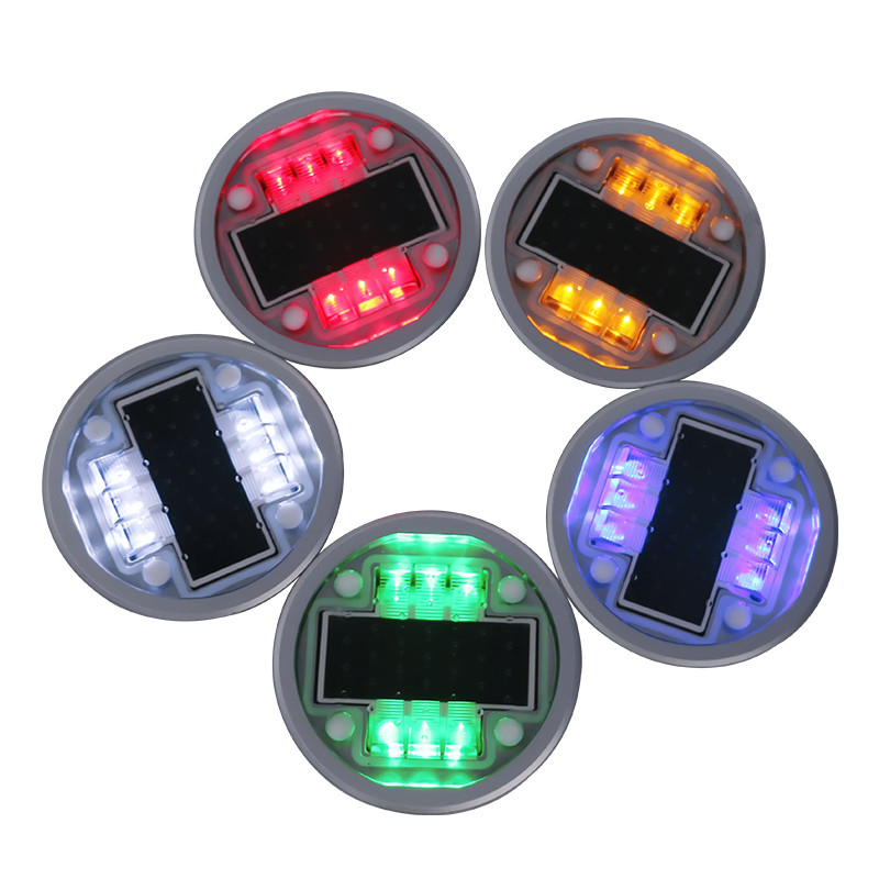 Red/Yellow/Green/Blue/White/RGB Lighting Color Solar Road Stud Light with Aluminum Body