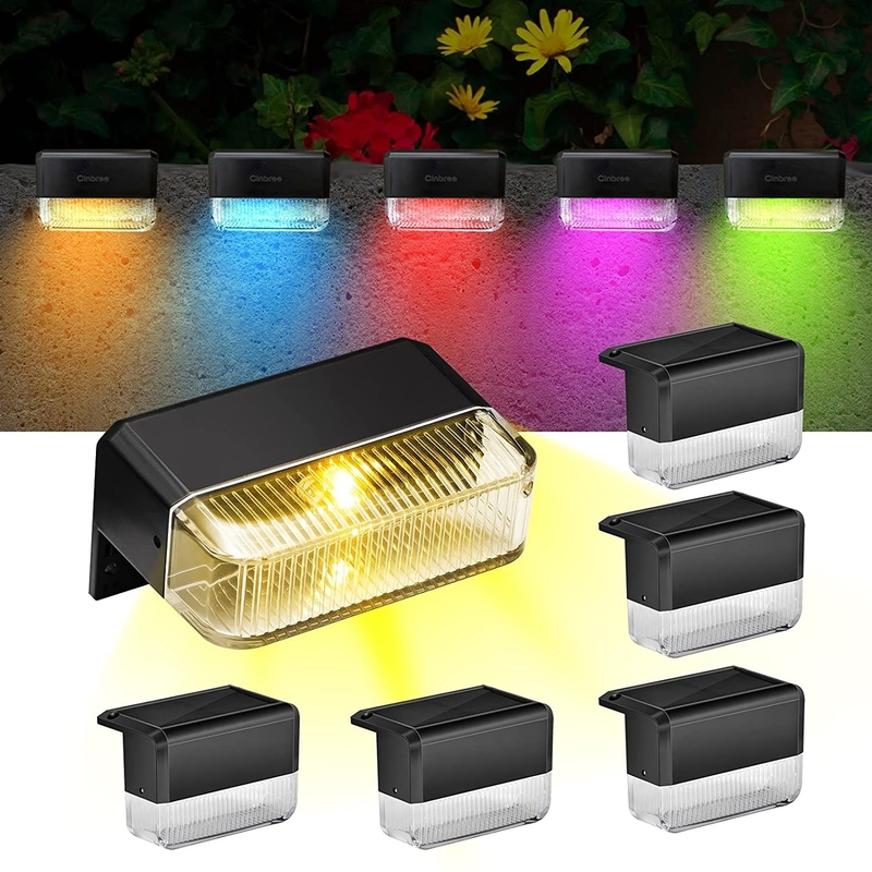 Solar LED Driveway Dock Lights Outdoor Warning Step Lamps For Sidewalk Garden Pathway Yard