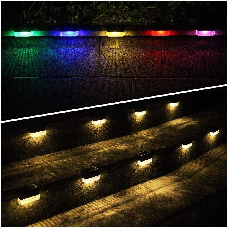 Solar LED Driveway Dock Lights Outdoor Warning Step Lamps For Sidewalk Garden Pathway Yard