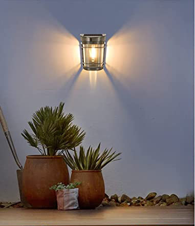 Outdoor Led Solar Fence Light Decorative Solar Garden Lights For Patio Gate Yard