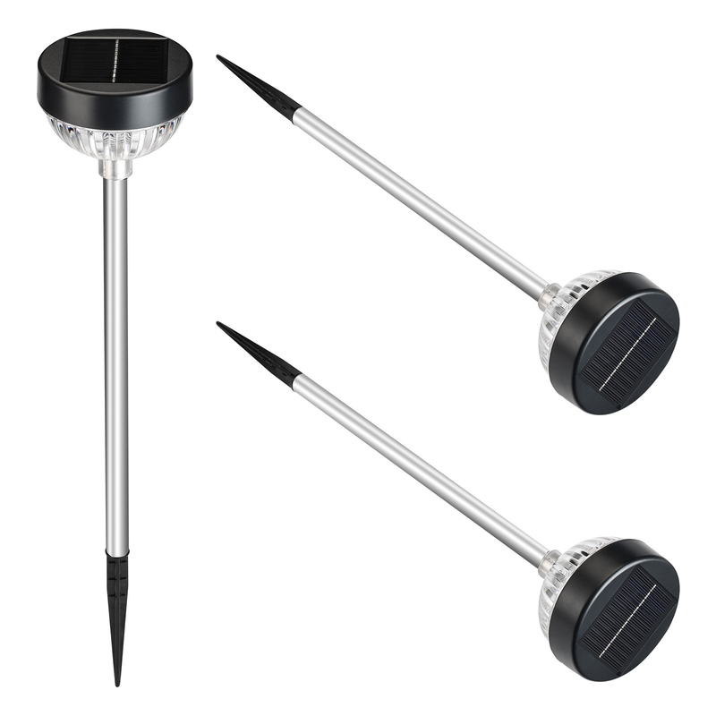 Solar Powered LED Garden Lights with Steady Flashing and Fade Modes Monocrystalline Silicon Panel