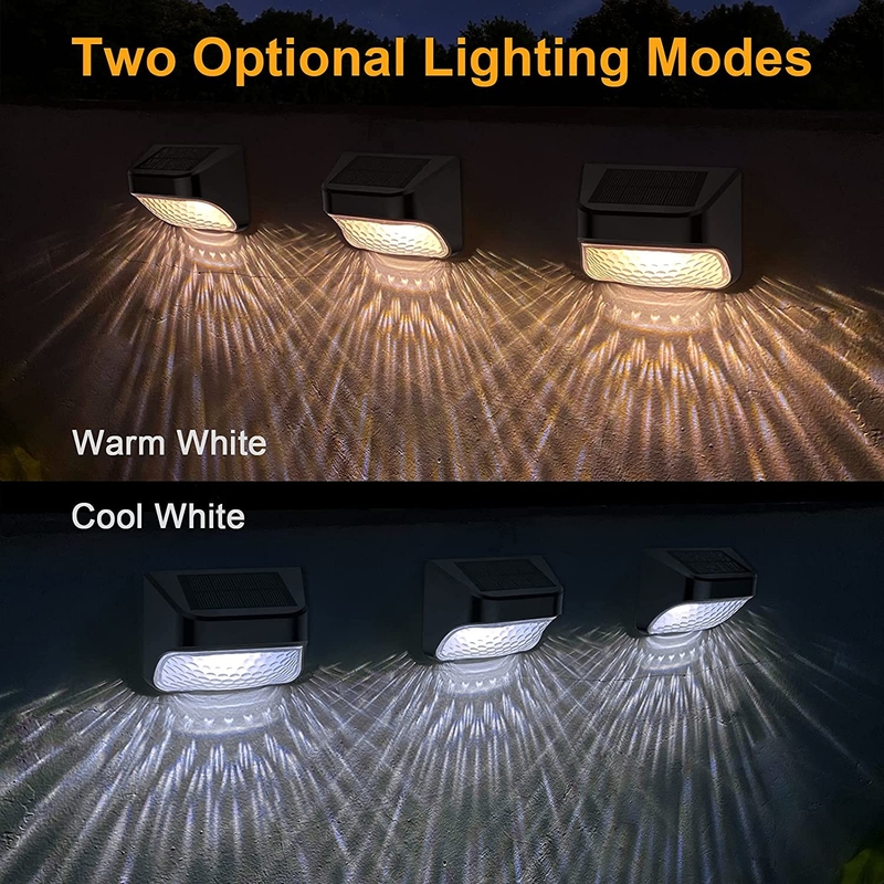 Outdoor LED Solar Wall Light  Waterproof Solar Garden Light For Courtyard Staircase Porch