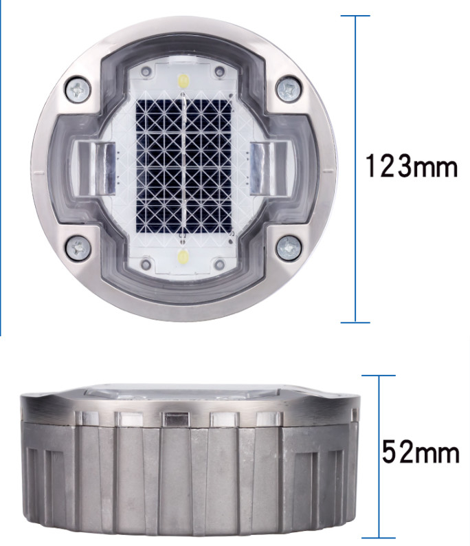 LED Solar Road Studs 2V Waterproof IP68 0.825KG Lighted Path Safety Markers