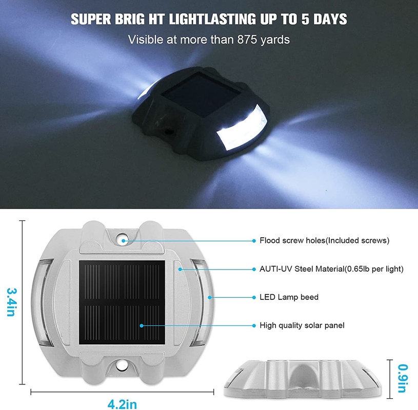 LED aluminum solar light Set Lightweight Aluminum Construction for Easy Screw Installation