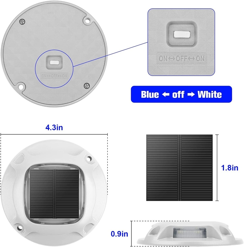 Screw Installation Method Solar Dock Light with IP68 Waterproof Level and Long-lasting Durability