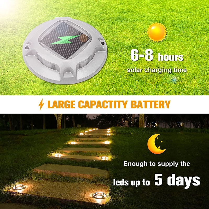 Aluminum Solar Dock Light LED Warm White 20 Lumens Brightness Lightweight for Easy Installation
