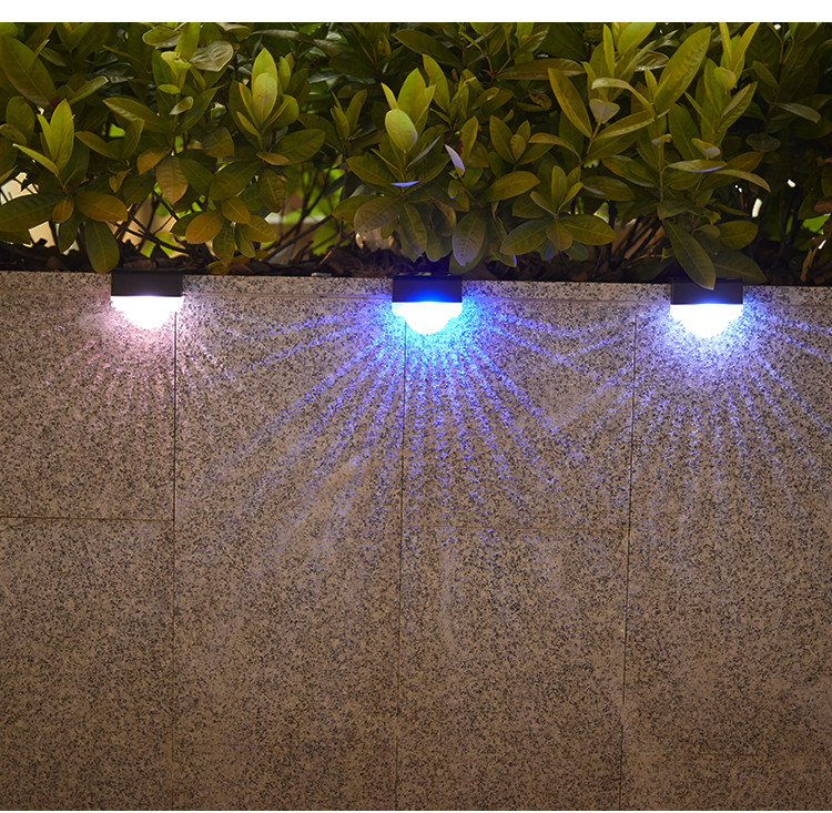 ABS PC Solar Led Garden Lights Outdoor Solar Powered Lamp Solar Fence Lights
