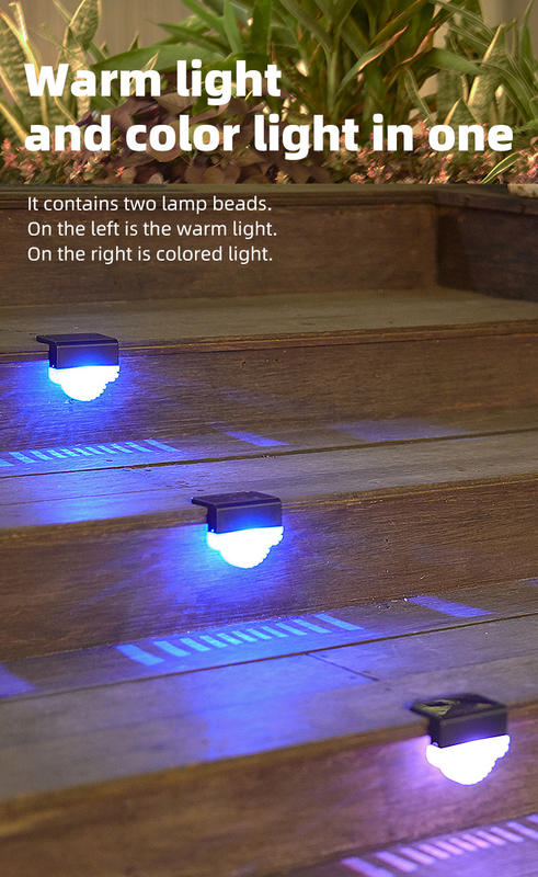 ABS PC Solar Led Garden Lights Outdoor Solar Powered Lamp Solar Fence Lights