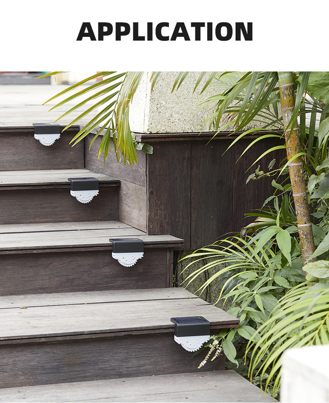 ABS PC Solar Led Garden Lights Outdoor Solar Powered Lamp Solar Fence Lights