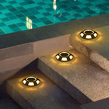 Aluminum Outdoor Solar LED Landscape Dock Light Decorative Solar Deck Light For Garden Lawn