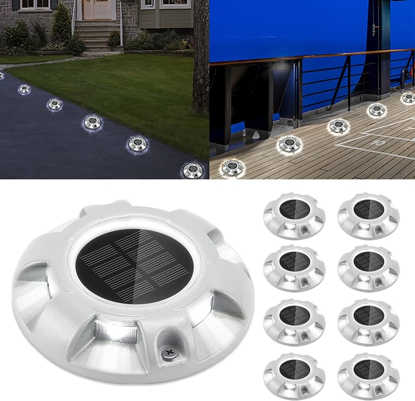 Aluminum Outdoor Solar LED Landscape Dock Light Decorative Solar Deck Light For Garden Lawn