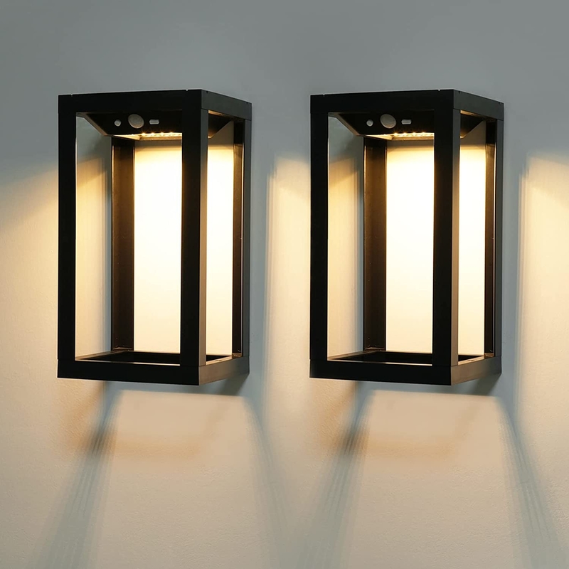 Outdoor Waterproof Motion Sensor Solar Wall Lights Solar Garden Fence Light For Pathway Patio
