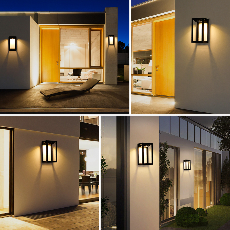 Outdoor Waterproof Motion Sensor Solar Wall Lights Solar Garden Fence Light For Pathway Patio