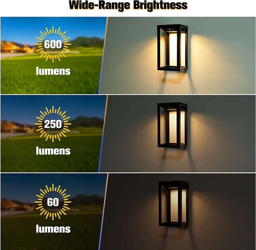 Outdoor Waterproof Motion Sensor Solar Wall Lights Solar Garden Fence Light For Pathway Patio