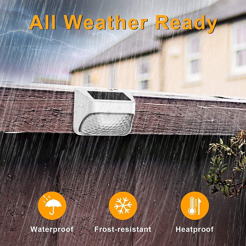 IP65 Waterproof Solar Fence Light With Warm White RGB Light Color
