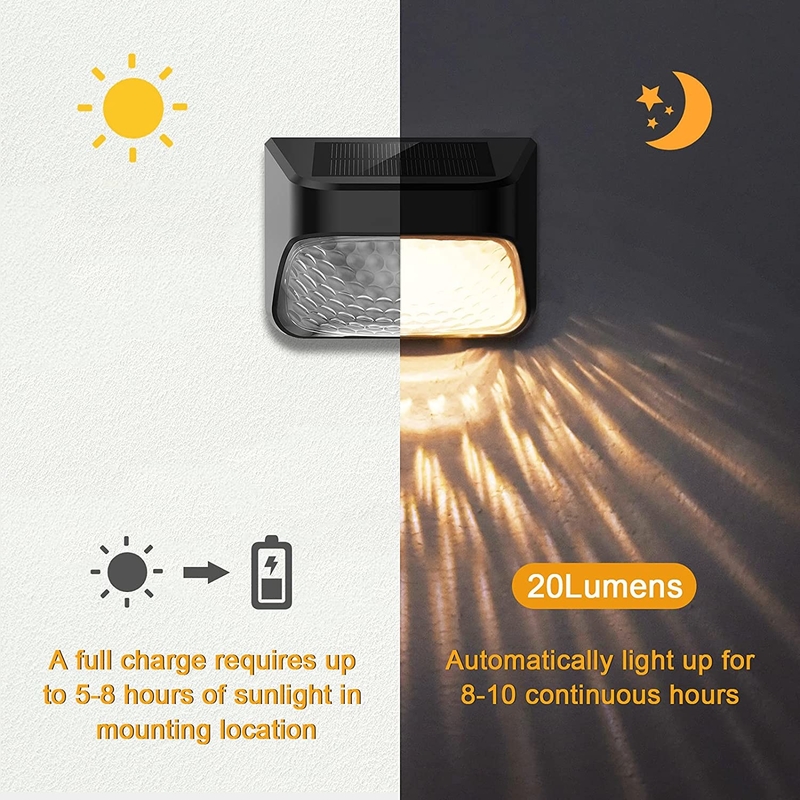 15-Hour Working ABS PMMA Solar Decoration Light Warm White RGB Monocrystalline Silicon Battery