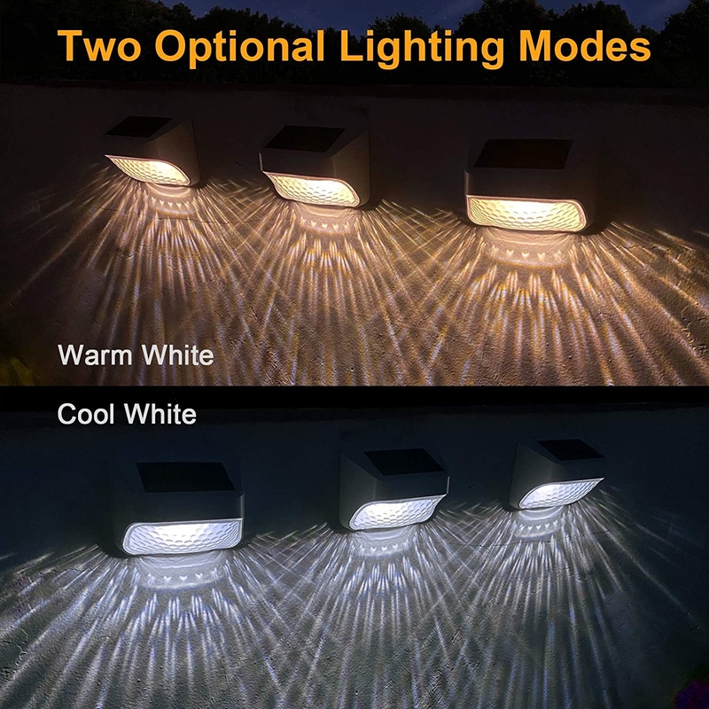 Solar Powered Fence Light LED Outdoor Waterproof Courtyard Wall Light Decorative Garden Light