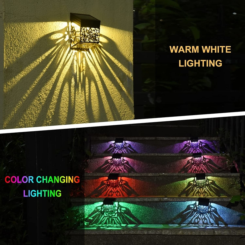 Outdoor Waterproof Solar  Yard Fence Light Multiple Colors Solar Led Gate Pillar Light For Garden