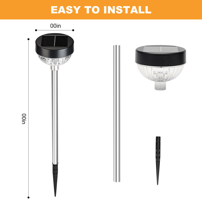 ABS PC Solar Garden Lights Warm White/Cool White/RGB Steady/Breathing LED 20 Hrs Run Time