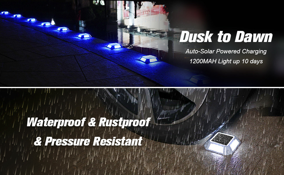 Solar Dock Light 20 Lumens Warm White/Cold White 2V Solar Powered Illumination Weighing 215g